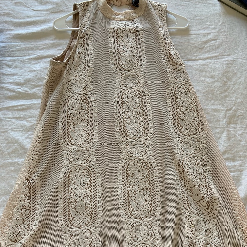 Boutique high neck lace dress
